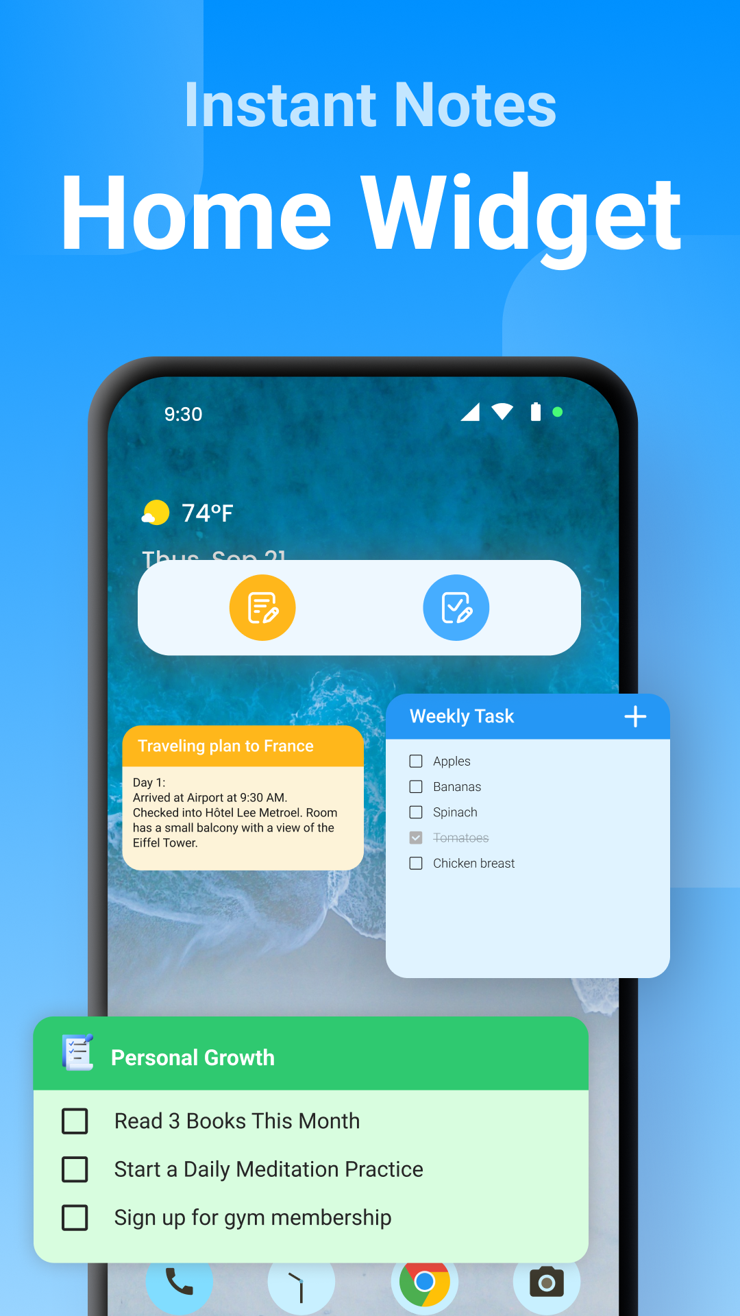 Home-screen widgets