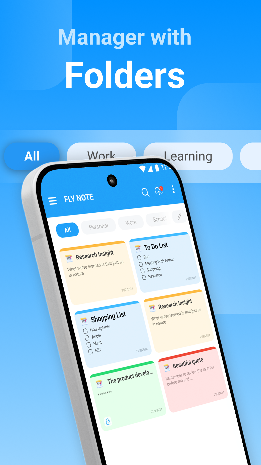 Organize with folders